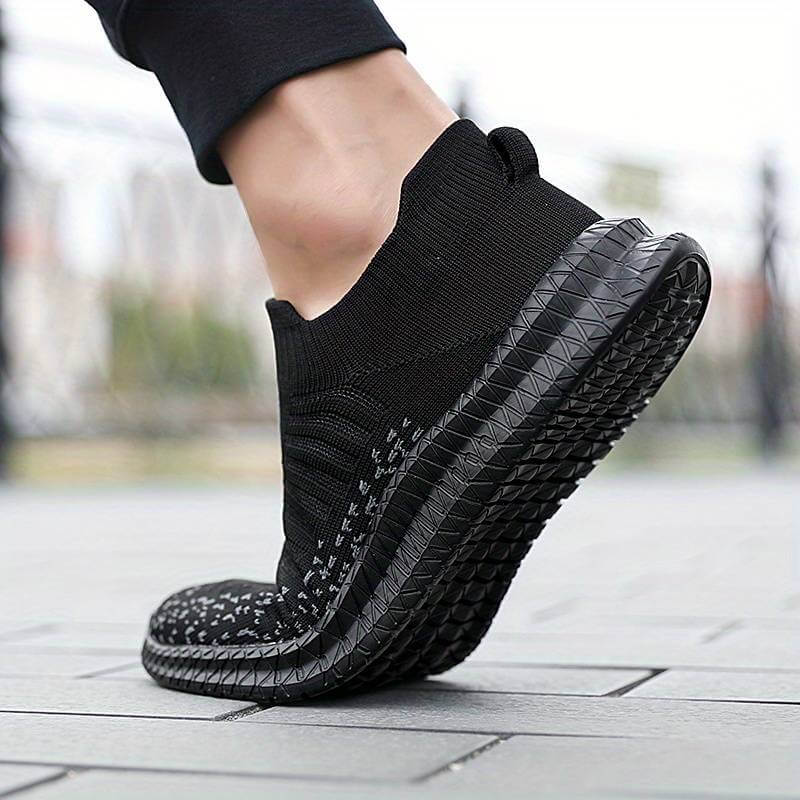 Tênis de Caminhada Academia Masculino Meia Knit Antiodor Preto